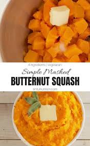 Basic Mashed Butternut Squash Sinful Nutrition Recipe Mashed Butternut Squash Butternut Squash Recipes Recipes