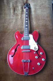 Epiphone Casino Electric Guitar Cherry Red With Original Epiphone Hard Case Red Electric Guitar Epiphone Electric Guitar
