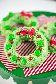 Rice Krispies Wreaths Recipe Rice Krispie Treats Christmas Krispie Treats Christmas Rice Krispies