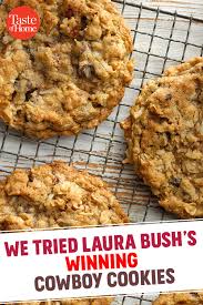 We Tried Laura Bush S Winning Cowboy Cookies Cowboy Cookie Recipe Favorite Cookies Cowboy Cookies
