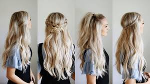 Tatiana o | long hair girl. 4 Quick Go To Half Up Styles Keep Hair Out Of Your Face Youtube
