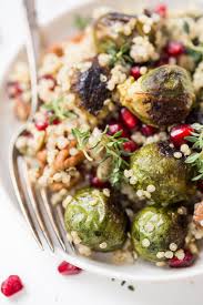 Roasted Brussels Sprout Quinoa Salad Simply Quinoa Recipe Roasted Brussel Sprouts Brussel Sprouts Salad Recipes Healthy Dinner