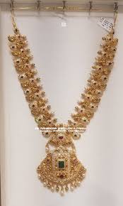 Sri Mahalaxmi Jewellers Pearls 3 2 121 Mahankali Street Secunderabad Contact 040 2781444 Gold Wedding Jewelry Gold Fashion Necklace Bridal Gold Jewellery