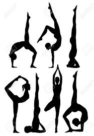 Yoga Poses Silhouettes Yoga Drawing Yoga Illustration Yoga Painting
