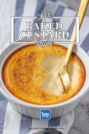Keto Baked Egg Custard Easy Sugar Free Dessert Recipe This Yummy Baked Dessert Recipe I Sugar Free Desserts Easy Custard Recipes Sugar Free Recipes Desserts