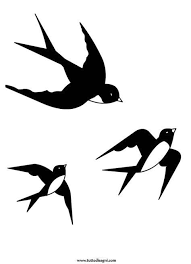 Le Rondini In Volo Tuttodisegni Com Uccello Stencil Disegni Di Uccelli Rondini