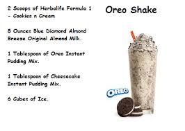 Oreo Shake Http Www Goherbalife Com Emilybearss En Us Herbalife Shake Recipes Herbalife Recipes Herbalife Cookies And Cream