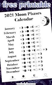 Moon phases are grouped on our calendar by month, different from most other calendars of its kind. Free Printable 2021 Moon Phases Calendar Lovely Planner