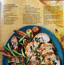 Roasted Chicken With Potatoes Asparagus And Olive Vinaigrette Roasted Chicken And Potatoes Roasted Chicken Dinner Recipes