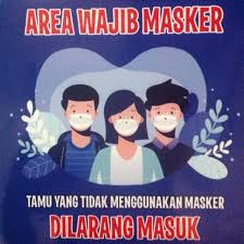 Rencananya area terminal akan menjadi area wajib masker. Stiker Waterproof Area Wajib Masker Shopee Indonesia