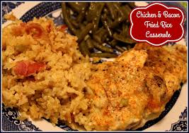 This Chicken Bacon Fried Rice Casserole Is One Of Those Recipes You Just Put In The Oven And Forget Until I Bacon Fries Best Chicken Dishes Poultry Recipes