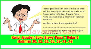 Kunci Jawaban Buku Siswa Tema 7 Kelas 5 Halaman 30 32 33 35 37 41 42 Buku Halaman Kunci