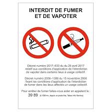 Panneau rigide interdiction de fumer. Panneau Ou Autocollant Interdit De Fumer Et De Vapoter