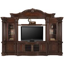 Regal3 Dark Tone Wood Entertainment Wall Entertainment Wall Entertainment Center Wall Unit Living Room Entertainment
