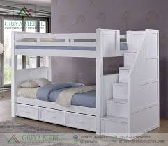 Tempat Tidur Anak Bertingkat Duco Putih Minimalis Bunk Beds Bed Home Decor