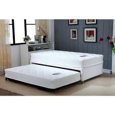 Single Fabric Bed Base W Trundle 2 Mattresses King Single Bed White Bed Frame Kids Twin Bed