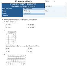 Soal Pts Matematika Kelas 5 Semester 2 Terbaru 2020 Info Pendidikan Terbaru