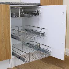 3 pull out kitchen storage basket rack