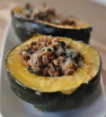 Sausage Stuffed Squash Recipe Recipes Acorn Squash Squash Recipes