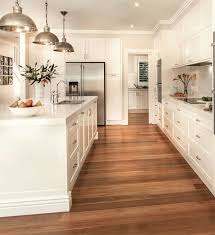 So Plain And Simply But Perfect I Love Big Kitchens Nothing Better Than Cooking Sunday Dinner For Frie Wood Floor Kitchen Kitchen Design White Kitchen Design