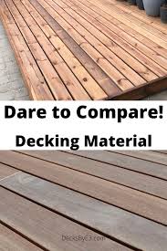 Comparing Decking Options Decking Material Deck Design Deck