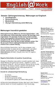 Eine mahnung wird auch zahlungserinnerung genannt und beschreibt damit schon ziemlich genau, worum es geht. Dossier Zahlungserinnerung Mahnungen Auf Englisch Grundlegendes Wortschatzubung Musterbriefe Ubung Ubersetzung Letzte Mahnung Pdf Kostenfreier Download