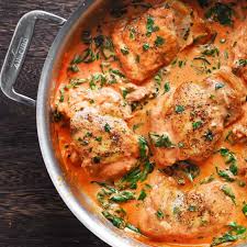 Best Chicken Thighs How To Cook Chicken Thighs Creamy Tomato Basil Sauce Boneless Chicken Thigh Recipes Chicken Thights Recipes Chicken Thigh Recipes