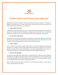 News' list of the best personal loans. Tips To Get Your Personal Loan Approval By Futurefinancecorp Issuu