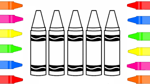 Coloring pages & crayon misc. How To Draw Crayons Coloring Pages For Kids Children Baby Learn Colors With Crayon Colouring Book Youtube