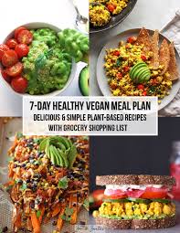 7 Day Healthy Vegan Meal Plan Zen And Zaatar Vegan Recipes Healthy Vegan Meal Plans Healthy Vegan