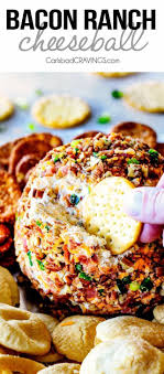 Bacon Ranch Cheese Ball Carlsbad Cravings Bacon Ranch Cheese Ball Recipe Cheese Ball Cold Appetizers Easy