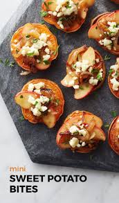 Mini Sweet Potato Bites Recipe Sweet Potatoe Bites Potato Bites Sweet Potato And Apple