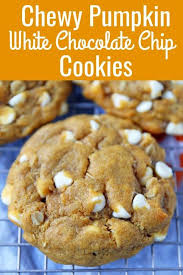Pumpkin White Chocolate Chip Cookies Recipe Soft And C White Chocolate Chip Cookies Recipes Simple Chocolate Chip Cookie Recipe Cookies Recipes Chocolate Chip