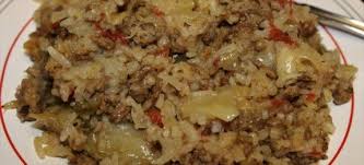 Cabbage Meat And Rice Casserole Rice Cooker Realcajunrecipes Com La Cuisine De Maw Maw Recipe Aroma Rice Cooker Rice Cooker Recipes Cabbage Casserole