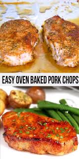 These Oven Baked Pork Chops Are Seasoned With Simple Spices And Then Baked To Perfection This Pork Loin Recipes Easy Pork Chop Recipes Pork Chop Recipes Baked