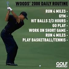 How Would You Handle Tiger Woods Daily Routine In The Year 2000 Golf Golfer Golfing Instagolf Golfstagram Tiger Woods Golf Daily Routine