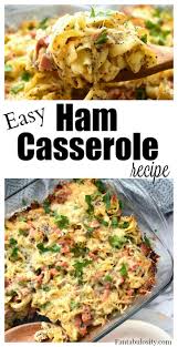 Yuuum Comfort Food Easy Ham Casserole Recipe Ham Casserole Easyrecipe Leftoverham Ham Dinner Recipes Ham Casserole Ham Casserole Recipes