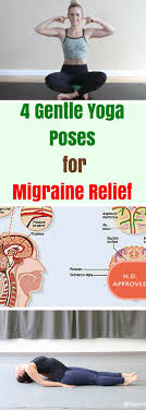 4 Gentle Yoga Poses For Migraine Relief Migraine Relief Yoga For Migraines Gentle Yoga