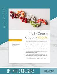 Recipe Cookbook Template Printable Google Slides 8 5 X 11 Etsy Cookbook Template Food Printables Recipe Template