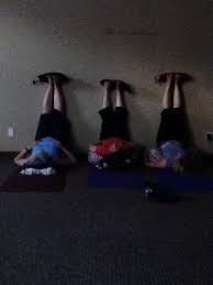 Legs Up The Wall With Sandbags Restorative Yoga Legs Up The Wall Yoga