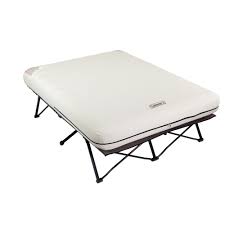 Coleman 22 Queen Air Mattress Folding Cot With Side Table And 4d Battery Pump Walmart Com In 2020 Coleman Air Mattress Air Mattress Camping Air Bed