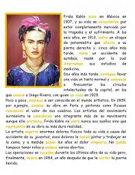 Frida Kahlo En Preterito La Pagina Del Espanol Biografia De Frida Kahlo Historia De Frida Kahlo Recursos De Ensenanza De Espanol