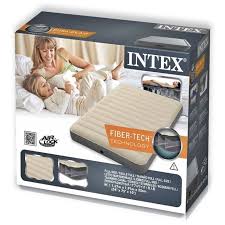 Mega Sale Intex Fiber Tech Inflatable Bed Downy Intex Air Bed Air Mattress Free Electric Pump Inflatable Bed Air Mattress Air Bed