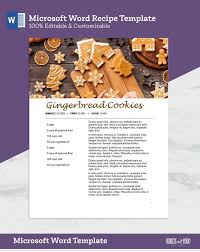Christmas Recipe Template Printable Microsoft Word 8 5x11 Etsy In 2020 Simple Cookbook Recipe Template Recipe Template Printable