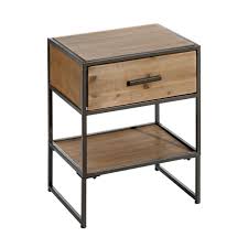 Découvrez nos réductions sur l'offre table de chevet blanc sur cdiscount. Table De Chevet 1 Tiroir Bois Metal Cincinnati Univers De La Chambre