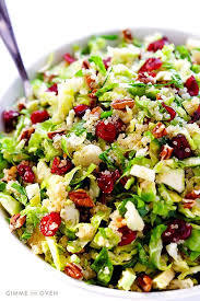 Brussels Sprouts Cranberry And Quinoa Salad Recipe Chopped Salad Recipes Quinoa Salad Recipes Cranberry Quinoa Salad