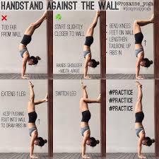 Repost Roxanne Yoga Handstand Against The Wall The Wall Is A Great Friend In Helping You Deal With The Fea Yoga Handstand Easy Yoga Workouts Yoga Fitness