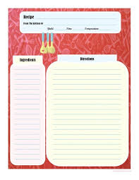 Free Editable Recipe Card Templates For Microsoft Word Free Download Recipe Cards Template Cookbook Template Recipe Template For Word