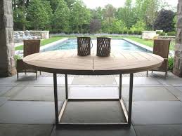 10 Easy Pieces Round Wooden Dining Tables Gardenista Round Outdoor Dining Table Outdoor Dining Table Round Outdoor Table