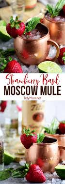 Strawberry Basil Moscow Mule Recipe Drinks Alcohol Recipes Alcohol Recipes Summer Cocktails